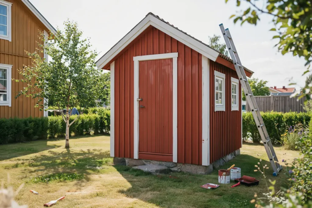 juli r r tt tid f r att m la uthuset s f r du ett snyggt och v dert ligt resultat